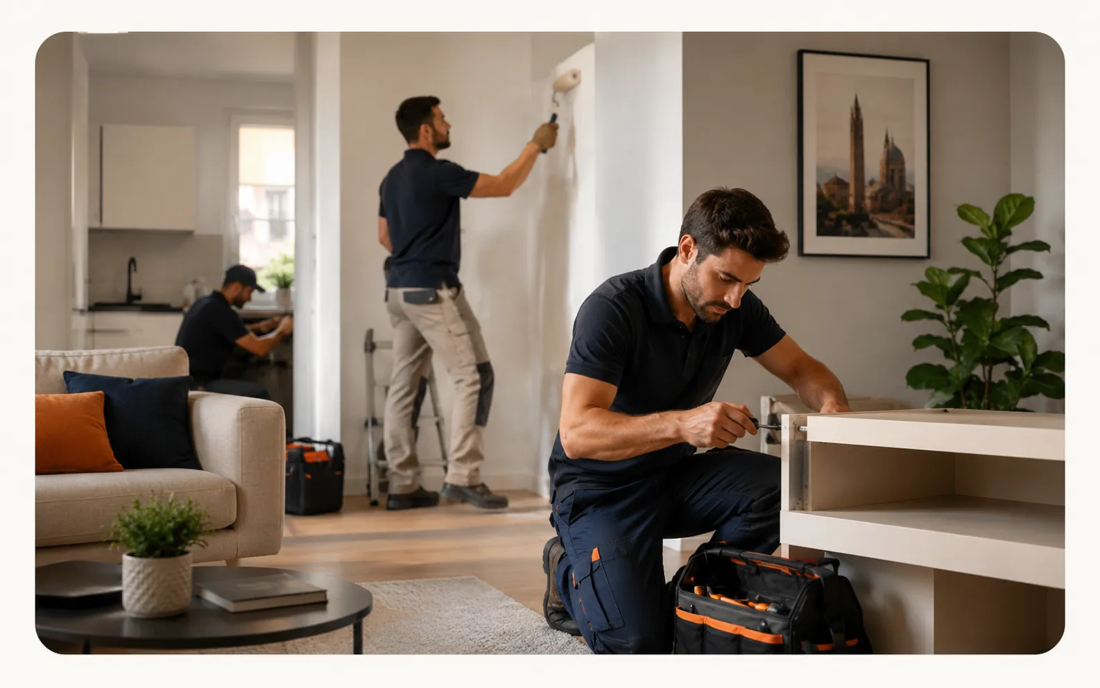 Artigiani Casa Service al lavoro a Bologna